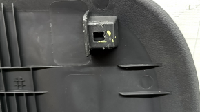 The rear driver's seat cover for a 2022 Hyundai Ioniq is black, with cracks in the fasteners and scratches.