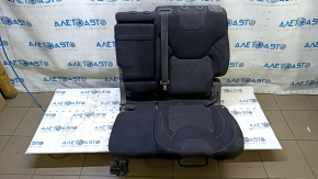 Rear seat, 2nd row, left, Jeep Cherokee KL 14-15, cloth, black with gray inserts, with belt and armrest, for cleaning