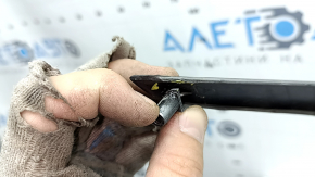 Hyundai Ioniq 20-22 HEV, PHEV front bumper center trim, gray, broken mount, impacts, sand