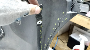 Rear bumper bare Hyundai Ioniq 17-22 without parking sensors, graphite, scratches, broken fasteners