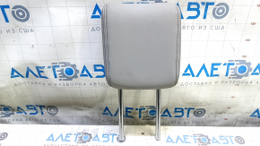 Rear right headrest, 3rd row, Toyota Highlander 14-19, black leather, brown stitching