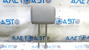 Headrest rear center 3rd row Toyota Highlander 14-19 black leather, brown stitching
