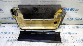 Rear seat backrest, 3rd row, left, Toyota Highlander 14-18, combined leather, black, tear