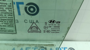 Hyundai Ioniq front left door glass scratches 17-22