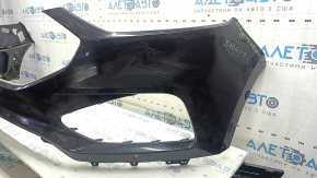 Front bumper, bare, black, for Ford Edge 19-24, for parking sensors, without towing hook, non-factory holes, sand, scratches