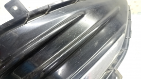 Right front bumper grille for Ford Edge 19-24 under fog lights, gloss black with chrome molding, sand