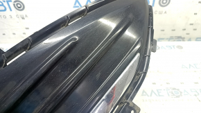 Right front bumper grille for Ford Edge 19-24 under fog lights, gloss black with chrome molding, sand