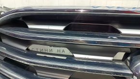 Ford Edge 19-24 radiator grille assembly with badge, without chamber, sand, chips