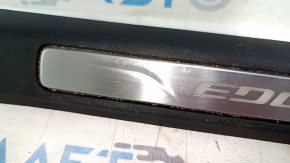 Front right door sill plate for Ford Edge 15-18, black with backlight, scratches