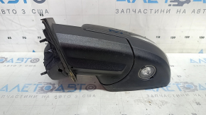 Left side mirror assembly for Ford Edge 19-24, 9 pins, black, BSM, turn signal, backlight