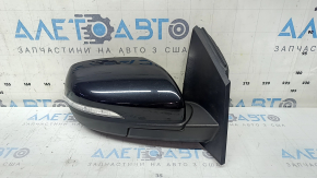 Right side mirror assembly for Ford Edge 19-24, 12 pins, black, BSM, heated, sand