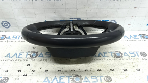 The steering wheel is bare, Hyundai Ioniq 20-22, black leather, without buttons, paddles, and overlays, under the radar, scratches.