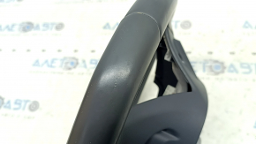 The steering wheel is bare, Hyundai Ioniq 20-22, black leather, without buttons, paddles, and overlays, under the radar, scratches.