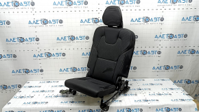 Rear row of seats, left, 3rd row, Volvo XC90 16-23, black leather, nappa, perforation, dented, scratched, rusty, needs cleaning