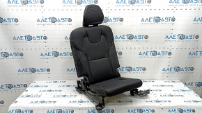 Right rear seat, 3rd row, Volvo XC90 16-23, black leather, nappa, perforation, dented, rust, without lining, dry cleanable
