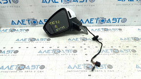 Left side mirror assembly for VW Tiguan 22-24, 6+2 pins, turn signal, BSM, heated, white