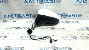 Left side mirror assembly for VW Tiguan 22-24, 6+2 pins, turn signal, BSM, heated, white
