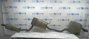Exhaust pipe resonator with barrel VW Passat b8 16-19 USA 2.0T rusty