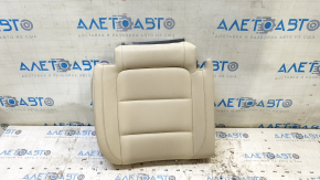 Rear seat cushion upholstery, 2nd row, right, VW Tiguan 09-17, beige leather, perforated, dry-cleanable