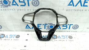 VW Tiguan 22-24 steering wheel trim, gloss black with gray, 2-piece