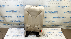 Right rear seat back, 2nd row, Lincoln MKX 2016-2018, black leather, wrinkled, needs cleaning, scratches on plastic