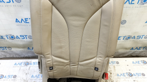 Right rear seat back, 2nd row, Lincoln MKX 2016-2018, black leather, wrinkled, needs cleaning, scratches on plastic