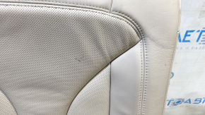 Right rear seat back, 2nd row, Lincoln MKX 2016-2018, black leather, wrinkled, needs cleaning, scratches on plastic