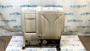 Left rear seat backrest, 2nd row, Lincoln MKX 2016-2018, black leather, perforated, with belt and armrest, no plug