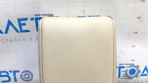 Rear left headrest, 3rd row, Toyota Highlander 14-19, beige leather, black stitching, cleanable