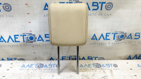 Rear right headrest, 3rd row, Toyota Highlander 14-19, beige leather, black stitching, ready to clean