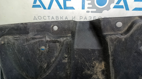 The front bumper guard for a Toyota Camry v70 18-24 is dented, torn, and worn.