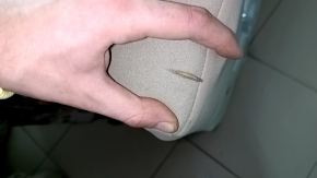 Rear seats, 2nd row, Toyota Prius V 12-14, beige velour, missing left headrest, needs cleaning