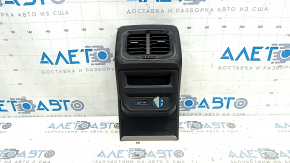 Black center console trim with deflector for VW Tiguan 20-24