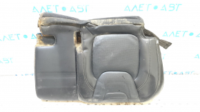 Left rear seat cushion for Jeep Cherokee KL 15 - black leather with white stitching, perforated, ready to clean