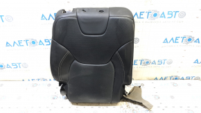 Right rear seat back for Jeep Cherokee KL 15 - black leather with white stitching, perforated, ready to clean