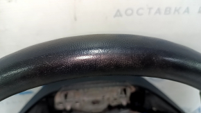 Ford Edge 19-23 black leather steering wheel, heated, worn, with torn fasteners