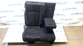 Rear seat, 2nd row, right, Dodge Journey 11-19, black cloth, with belt and armrest, needs cleaning, rusty bracket