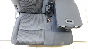 Rear seat, 2nd row, right, Dodge Journey 11-19, black cloth, with belt and armrest, needs cleaning, rusty bracket