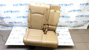 Rear seat, 2nd row, right, Dodge Journey 11-19, brown leather, with belt and armrest, needs cleaning, rusty bracket