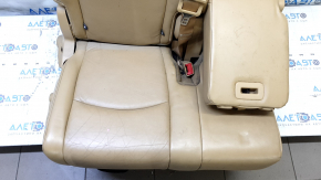 Rear seat, 2nd row, right, Dodge Journey 11-19, brown leather, with belt and armrest, needs cleaning, rusty bracket