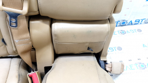 Rear seat, 2nd row, right, Dodge Journey 11-19, brown leather, with belt and armrest, needs cleaning, rusty bracket