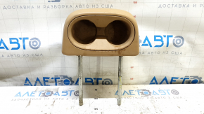 Rear center headrest, 2nd row, Dodge Journey 11-20, brown leather, scratches, needs cleaning, rusty guides