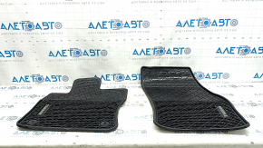 Set of floor mats for 5 seats for VW Tiguan 20-24, black rubber