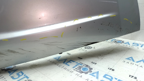 Rear bumper bare Toyota Avalon 13-18 silver, missing fragment, scratches, dented, broken fasteners