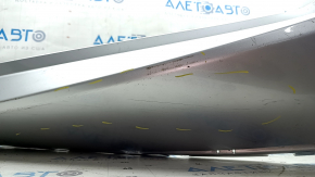 Rear bumper bare Toyota Avalon 13-18 silver, missing fragment, scratches, dented, broken fasteners
