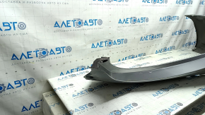 Rear bumper bare Toyota Avalon 13-18 silver, missing fragment, scratches, dented, broken fasteners