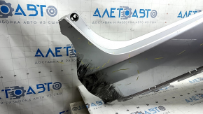Rear bumper bare Toyota Avalon 13-18 silver, missing fragment, scratches, dented, broken fasteners