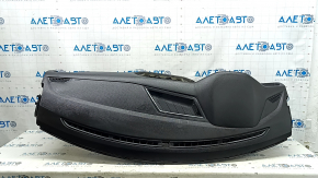 VW Tiguan 18-24 black dashboard panel without airbag, broken mount, covered in soot