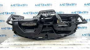VW Tiguan 18-24 black dashboard panel without airbag, broken mount, covered in soot