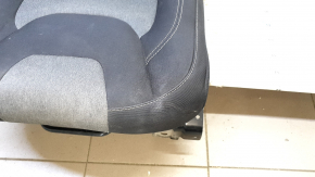 Rear seat, 2nd row, right, Jeep Cherokee KL 14-15, black cloth with dark gray inserts, needs cleaning, rusty bracket